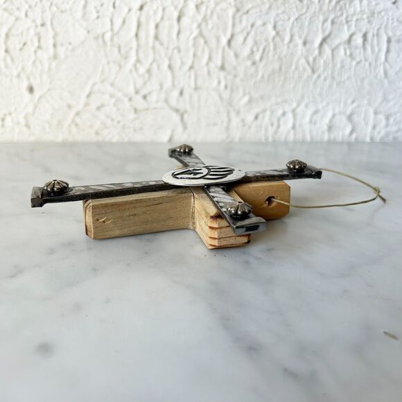 Hanging Cross Wood/Silver Hopi Bear Claw - Native American Artist Kenny Gallegos - Picture 7 of 7